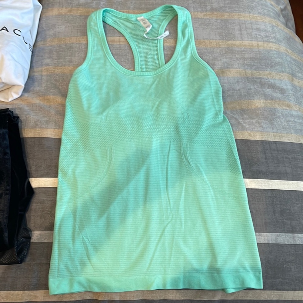 Lu Lu Lemon Teal Tank Top